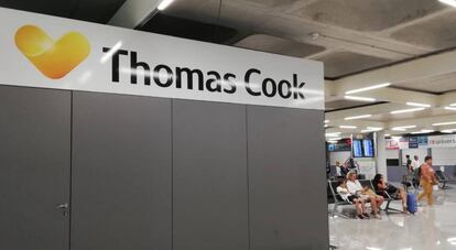 Oficina de Thomas Cook en el aeropuerto de Palma de Mallorca.