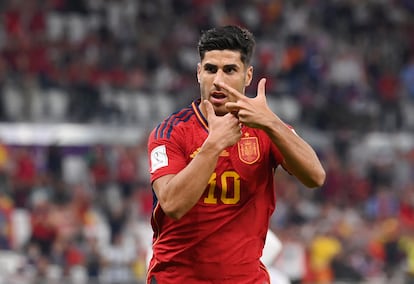 Marco Asensio celebraba el segundo gol de España en el encuentro frente a Costa Rica. 