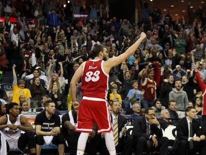 Marc Gasol celebra el triunfo ante Miami.