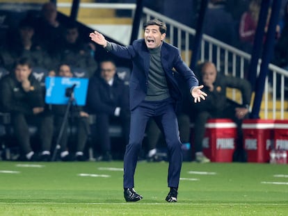 Marcelino,en un partido de liga frente al Barcelona el pasado 27 de enero.