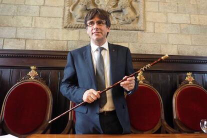 L&#039;alcalde de Girona, Carles Puigdemont (CiU)