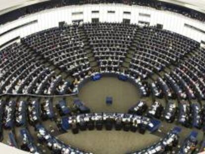  Vista del hemiciclo del Parlamento Europeo en Estrasburgo.  