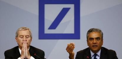 Anshu Jain y Juergen Fitschen, coconsejeros delegados de Deutsche Bank.