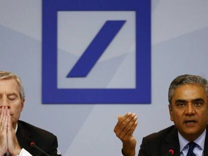 Anshu Jain y Juergen Fitschen, coconsejeros delegados de Deutsche Bank.