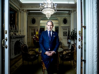 Eugenio Ribón, decano del Ilustre Colegio de la Abogacía de Madrid (ICAM), en la sede de la institución, el pasado viernes.