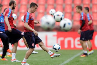 Darida, en un entrenamiento.