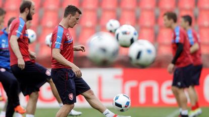 Darida, en un entrenamiento.