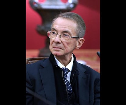 Gerard Mortier en su último encuentro con la prensa durante la presentación de 'Brokeback mountain' en el Teatro Real de Madrid el 28 denero de 2014.