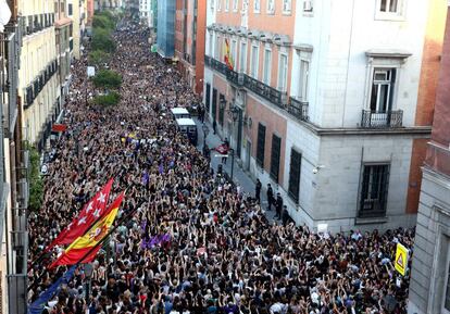 Protestas en Madrid por la sentencia. 