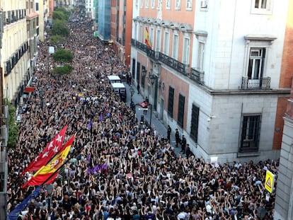 Protestas en Madrid por la sentencia.