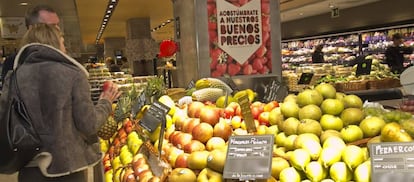 Interior de un supermercado El Corte Inglés