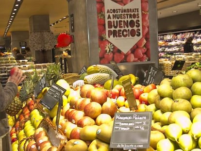 Interior de un supermercado El Corte Inglés