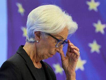 La presidenta del BCE, Christine Lagarde, el pasado jueves.