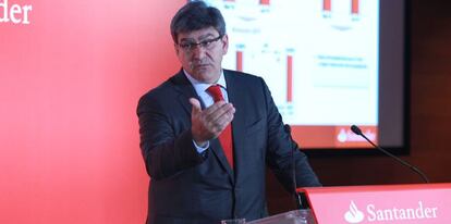 José Antonio Álvarez, consejero delegado de Banco Santander, durante la presentación de resultados del grupo.