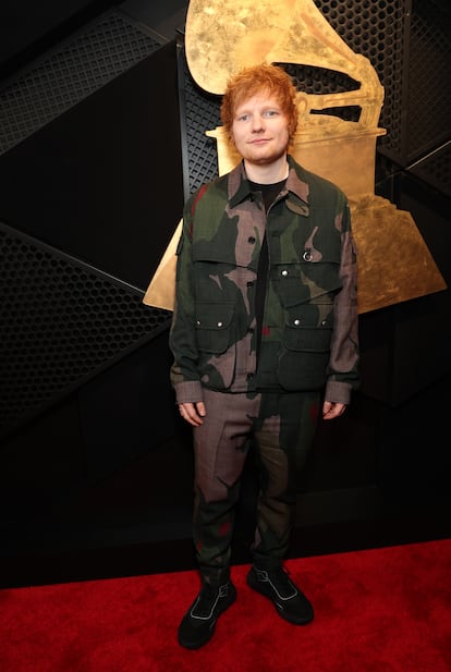 Ed Sheeran, a su llegada a la alfombra roja. 