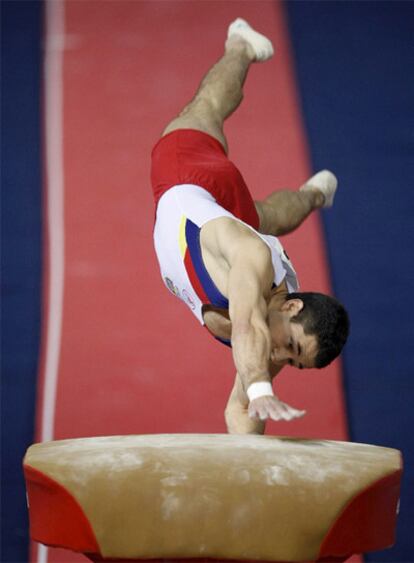 Isaac Botella, en la final de salto.