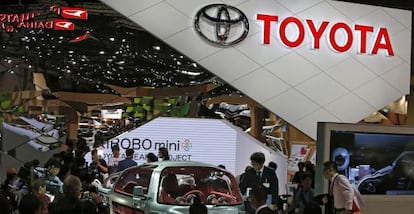Stand de la marca Toyota en la feria del automóvil de Tokio.