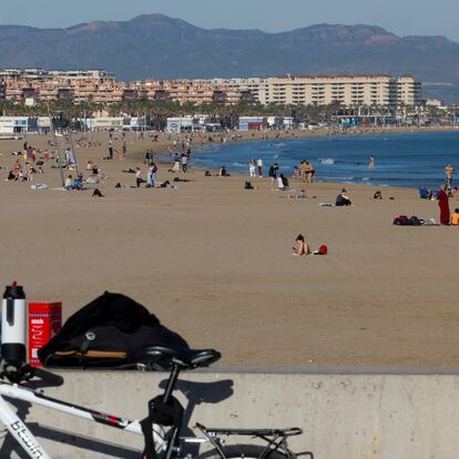 Imagen de la playa de la Malvarrosa, en Valencia.