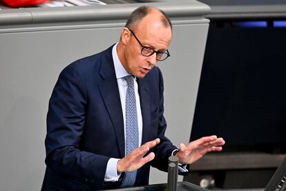 El líder de la CDU, Friedrich Merz, en el Bundestag.