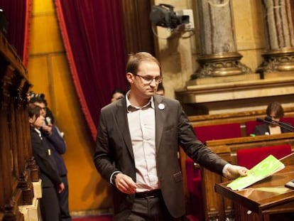 Joan Herrera, de ICV, en el Parlament.