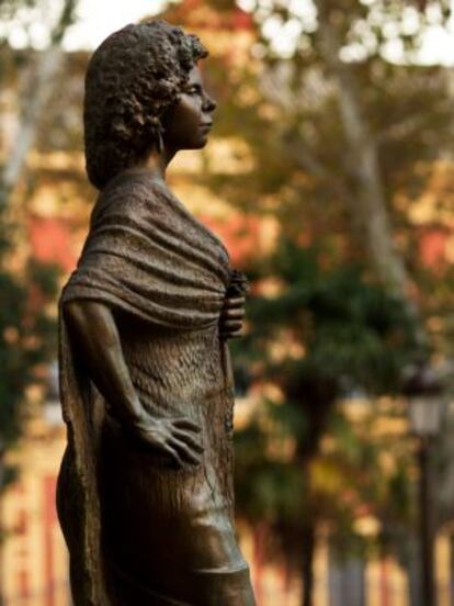 Monumento a la Duquesa en los Jardines de Cristina, en Sevilla.