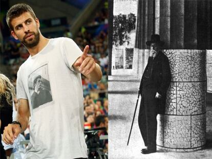 Piqué i Gaudí, dos il·lustres barcelonins barbuts.