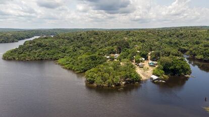 A comunidade de São Francisco do Mainã, em um afluente do Amazonas.