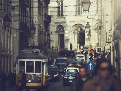 Vista d'un carrer del centre de Lisboa.