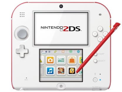 La consola plana Nintendo 2DS.