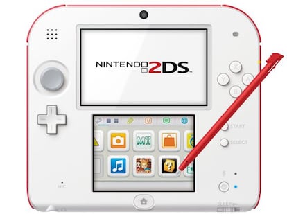 La consola plana Nintendo 2DS.