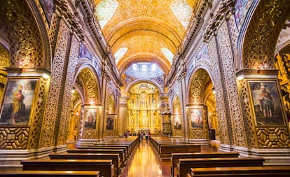 La iglesia de la Companía de Jesús, en el centro histórico de Quito (Ecuador).