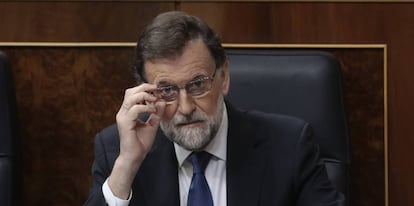 El presidente del Gobierno, Mariano Rajoy, el pasado miércoles en el Congreso.