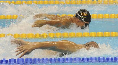 Israel Oliver (arriba) en los Juegos Paralímpicos de Río 2016.