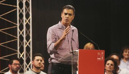 Pedro S&aacute;nchez, este jueves en Jerez de la Frontera. 