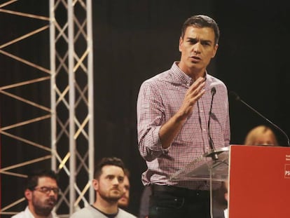 Pedro S&aacute;nchez, este jueves en Jerez de la Frontera. 