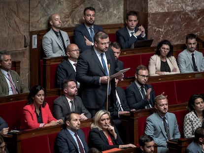 Grégoire de Fournas, diputado de Reagrupamiento Nacional sancionado por un insulto racista, el pasado 26 de julio en la Asamblea Nacional.