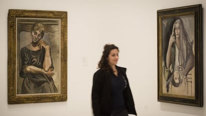 'Retrat d'Olga', de Picasso (1917), i 'Retrat de la meva germana', de Dalí (1923), dues de les obres enfrontades al Museu Picasso de Barcelona.