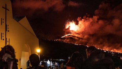 Volcán de Cumbre Vieja, La Palma desde el mirador de Tajuya. 