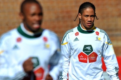 Pienaar, en un entrenamiento de la selección de Sudáfrica