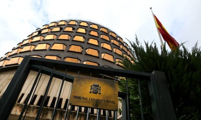 Fachada de la sede del Tribunal Constitucional, en Madrid.