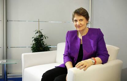 La administradora del PNUD, Helen Clark, durante la entrevista con EL PA&Iacute;S el d&iacute;a 24 en Estambul