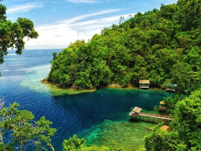 Palau-Ambon Island, one of the objectives of the expedition that the 'San Lesmes' was a part of.