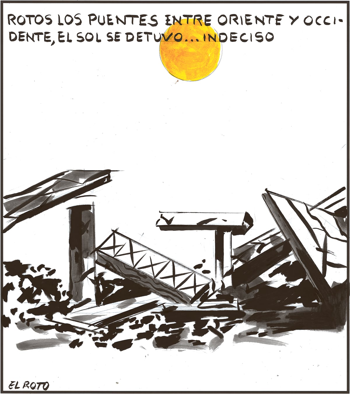 El Roto: puentes derrumbados