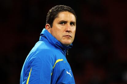 Garrido, durante el partido