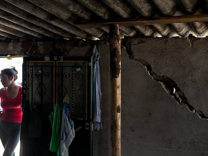 Una vivienda dañada por el terremoto en el Estado de Morelos (centro de México).