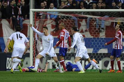 Cristiano logra el empate en el Atlético-Real Madrid (2-2) de la vigésima sexta jornada de Liga de la temporada 2013-2014.
