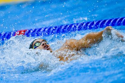 Hugo González de Oliveira compite en el 20º Campeonato Mundial de Natación en Fukuoka, Japón, el 27 de julio de 2023.