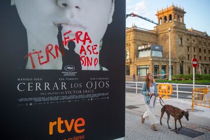 Pintada contra Josu Ternera en un cartel del festival de cine de San Sebastián.