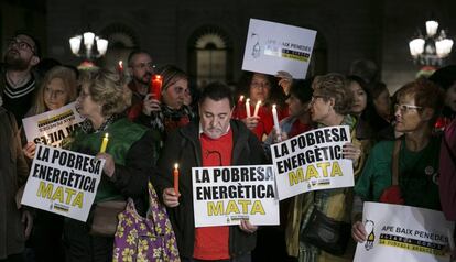 Manifestación contra la pobreza energética.