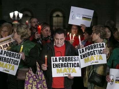 Manifestación contra la pobreza energética.